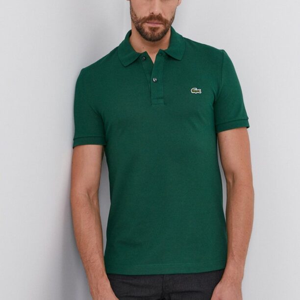 Lacoste polo de bumbac culoarea verde