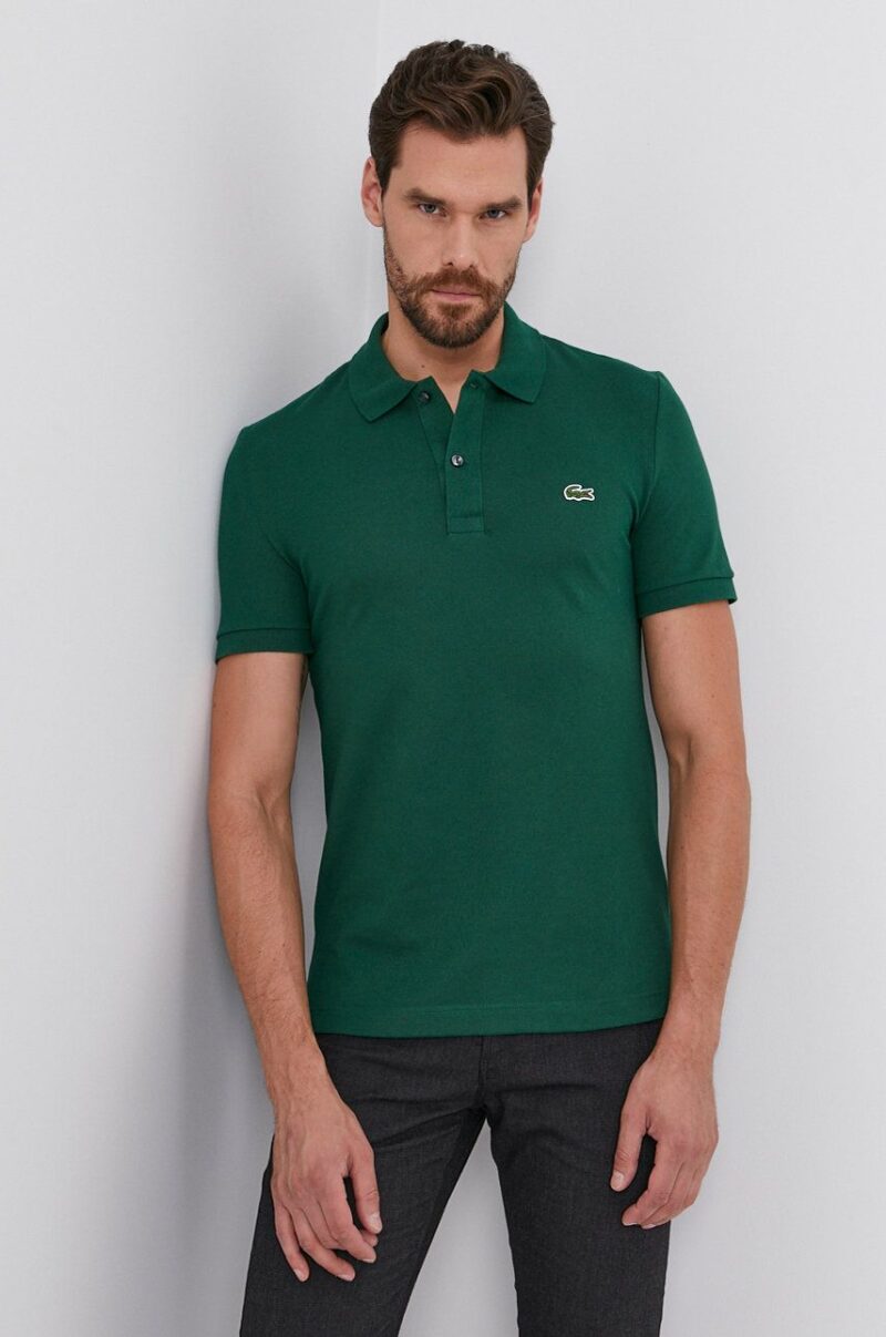 Lacoste polo de bumbac culoarea verde