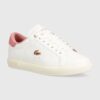 Lacoste sneakers din piele Powercourt Leather culoarea alb