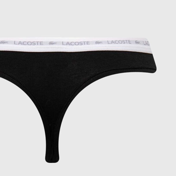 Lacoste tanga 3-pack culoarea negru preţ