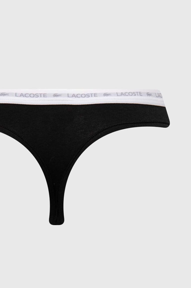 Lacoste tanga 3-pack culoarea negru preţ