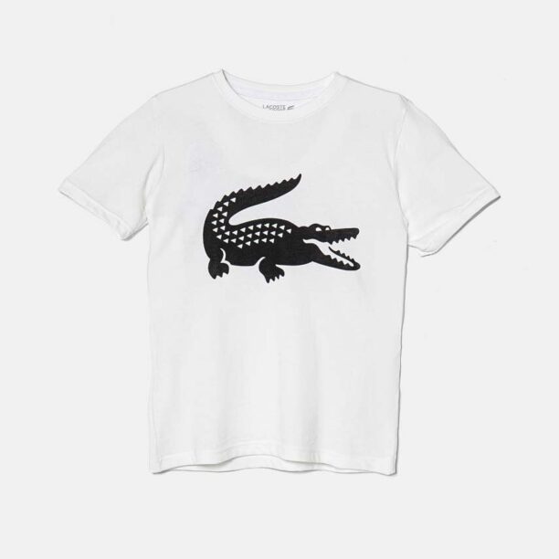 Lacoste tricou copii culoarea alb