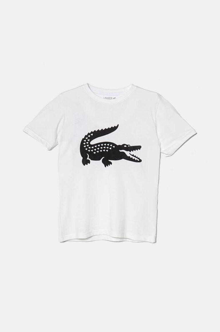 Lacoste tricou copii culoarea alb