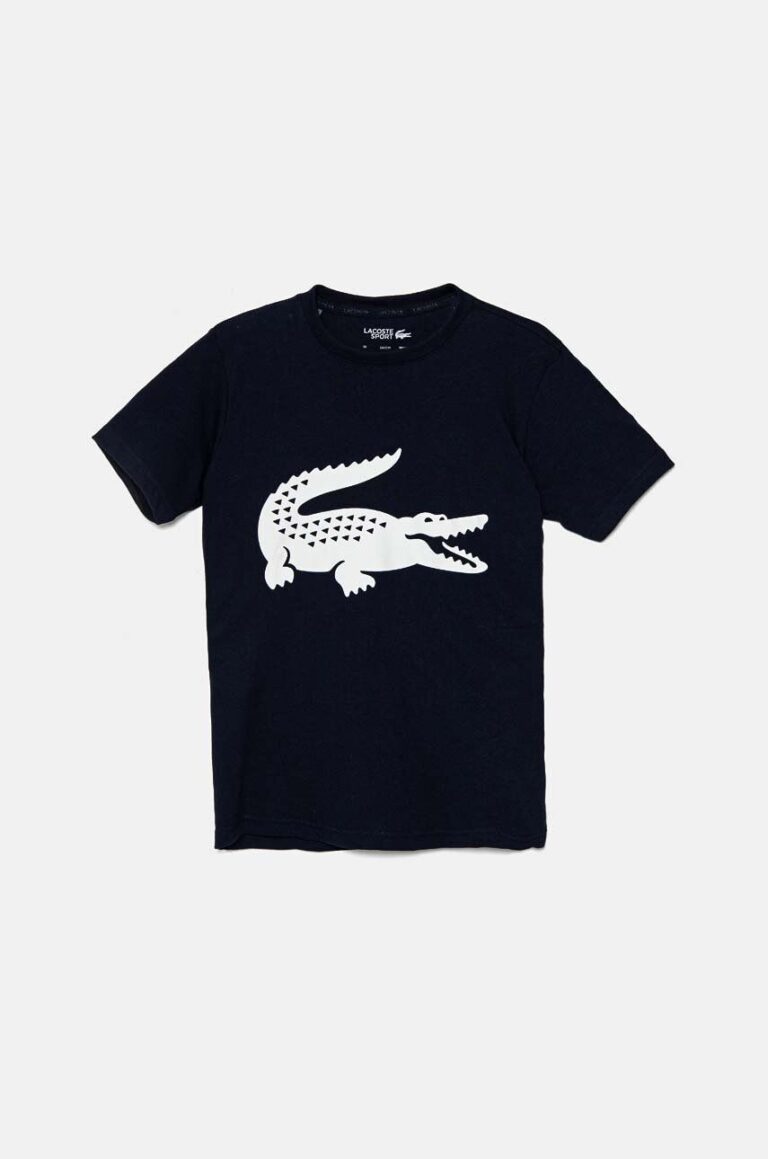 Lacoste tricou copii culoarea albastru marin