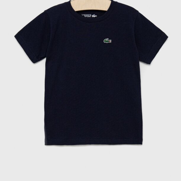 Lacoste tricou copii culoarea albastru marin