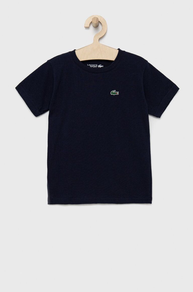 Lacoste tricou copii culoarea albastru marin