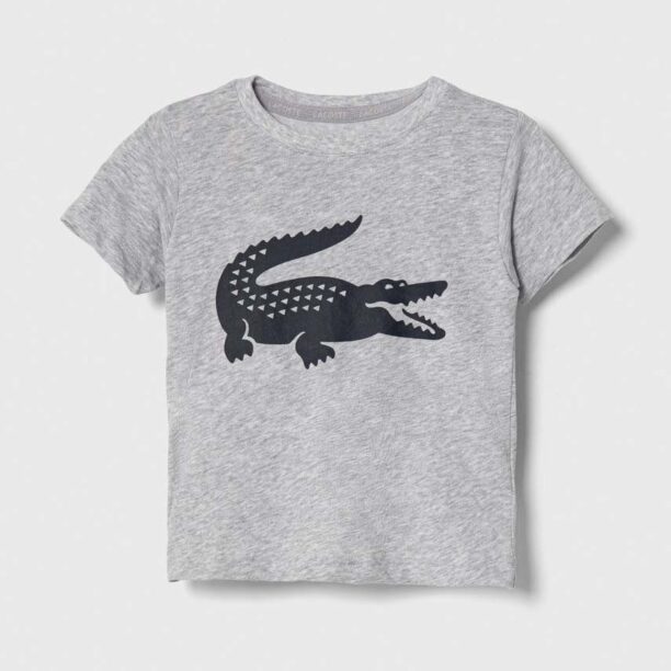 Lacoste tricou copii culoarea gri