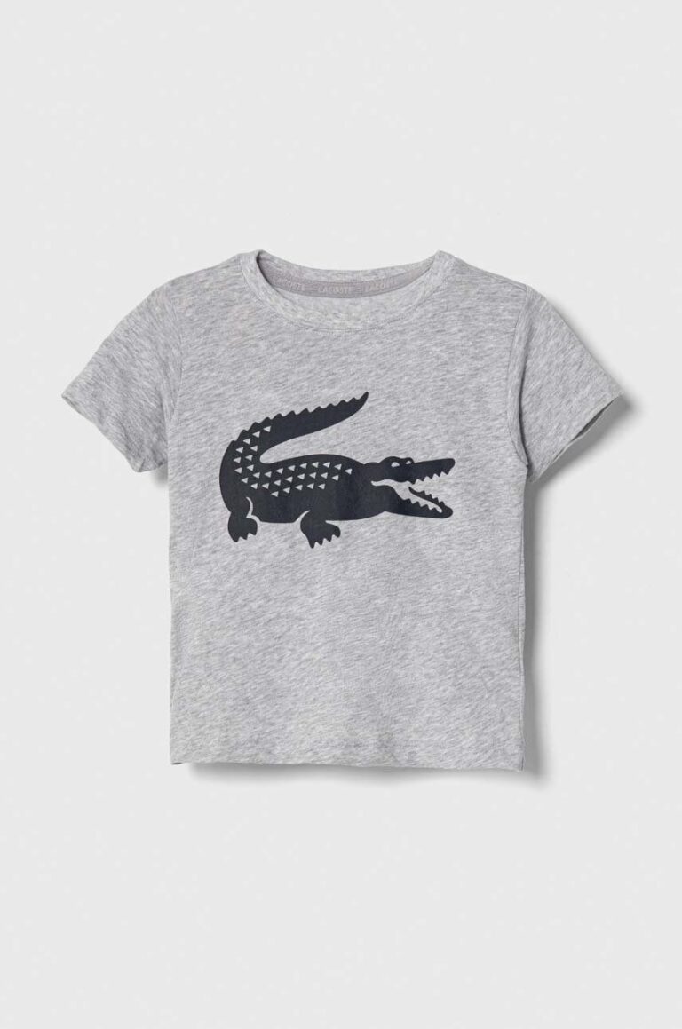 Lacoste tricou copii culoarea gri