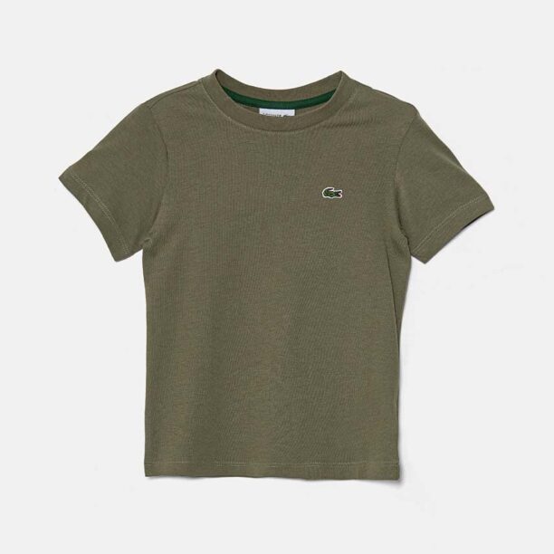 Lacoste tricou de bumbac pentru copii culoarea verde