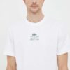 Lacoste tricou din bumbac culoarea alb