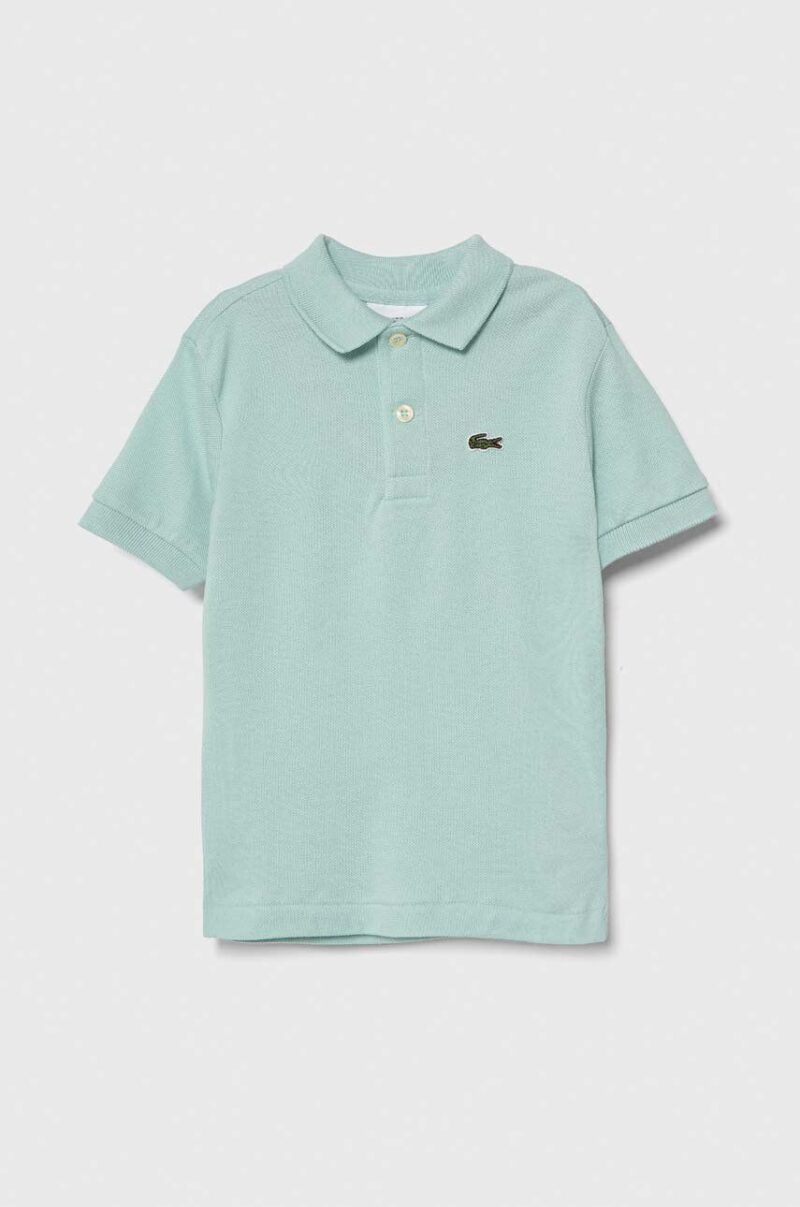 Lacoste tricouri polo din bumbac pentru copii culoarea turcoaz