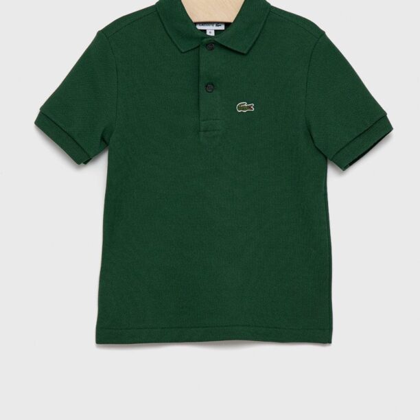 Lacoste tricouri polo din bumbac pentru copii culoarea verde