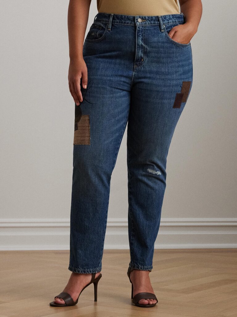 Lauren Ralph Lauren Plus Jeans  albastru denim / maro / ciocolatiu / negru