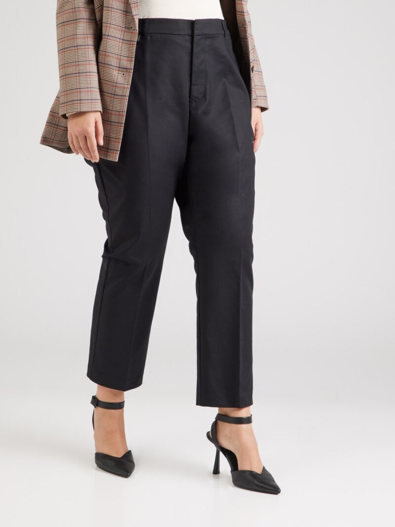 Lauren Ralph Lauren Plus Pantaloni cu dungă  negru