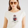 Lauren Ralph Lauren Tricou 'GRIETA'  crem / bleumarin / gri argintiu / roșu