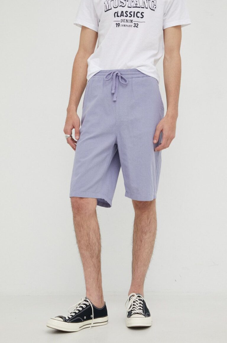 Lee pantaloni scurți din amestec de in Relaxed Drawstring S Misty Lilac barbati