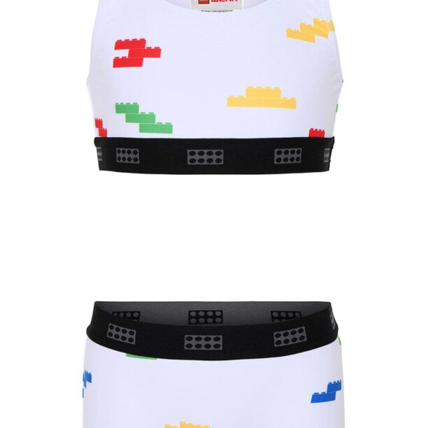 Lego Wear costum de baie copii culoarea alb