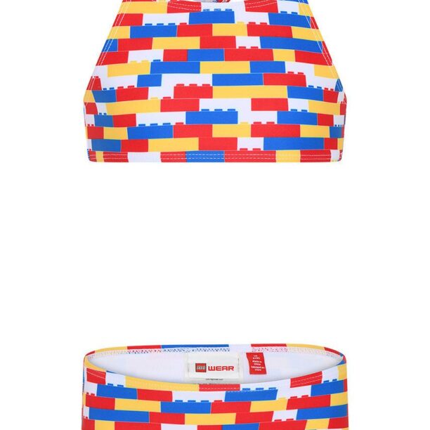 Lego Wear costum de baie copii culoarea rosu