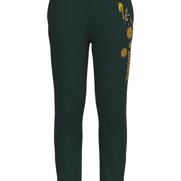 Lego Wear pantaloni de trening din bumbac pentru copii culoarea verde