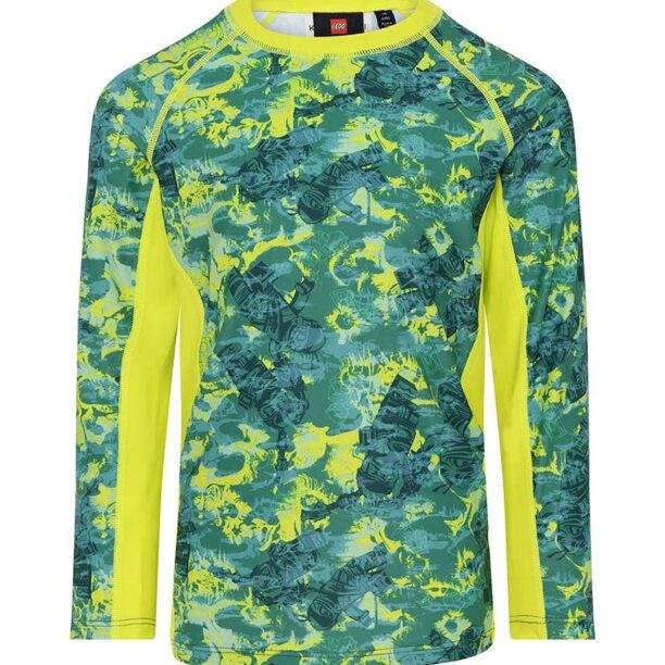 Lego longsleeve de baie pentru copii culoarea verde