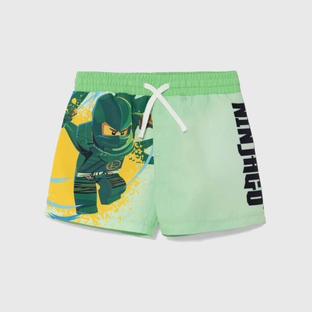 Lego pantaloni scurti de baie copii culoarea verde