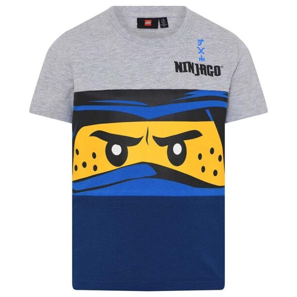 Lego tricou de bumbac pentru copii culoarea albastru marin