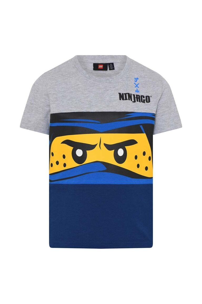 Lego tricou de bumbac pentru copii culoarea albastru marin