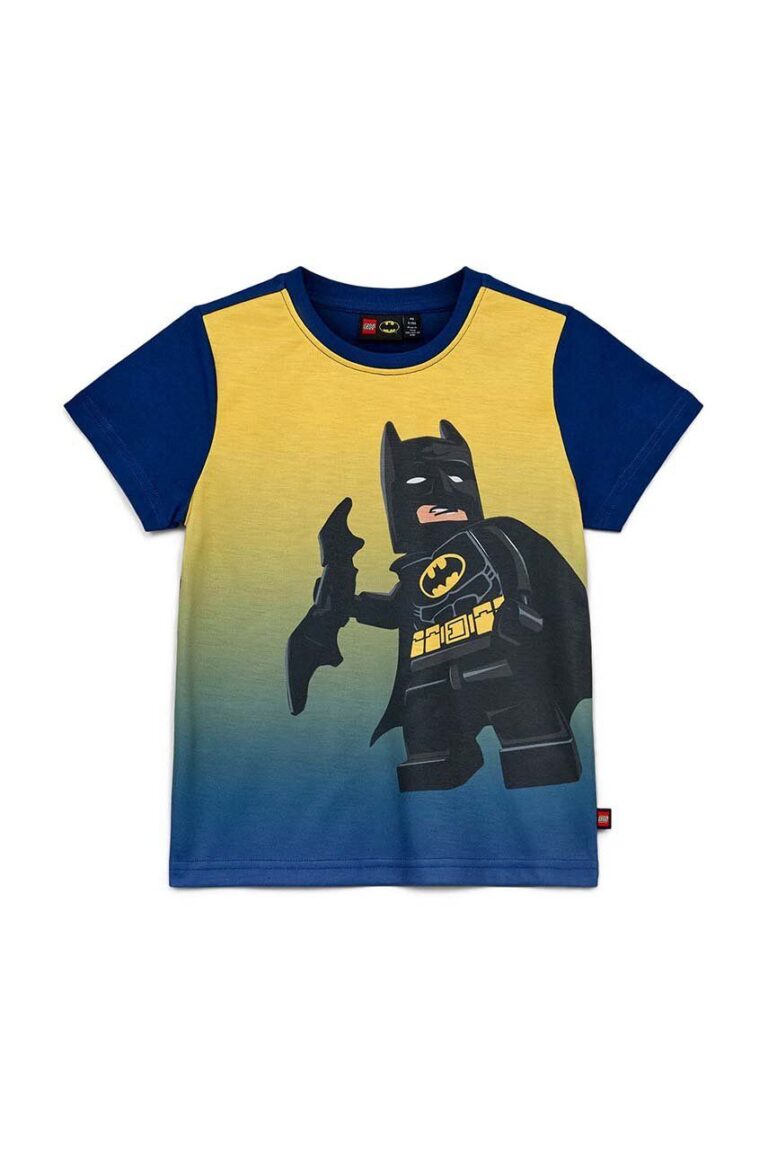 Lego tricou de bumbac pentru copii culoarea galben