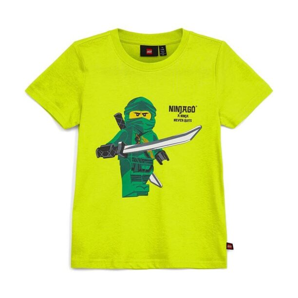 Lego tricou de bumbac pentru copii culoarea galben