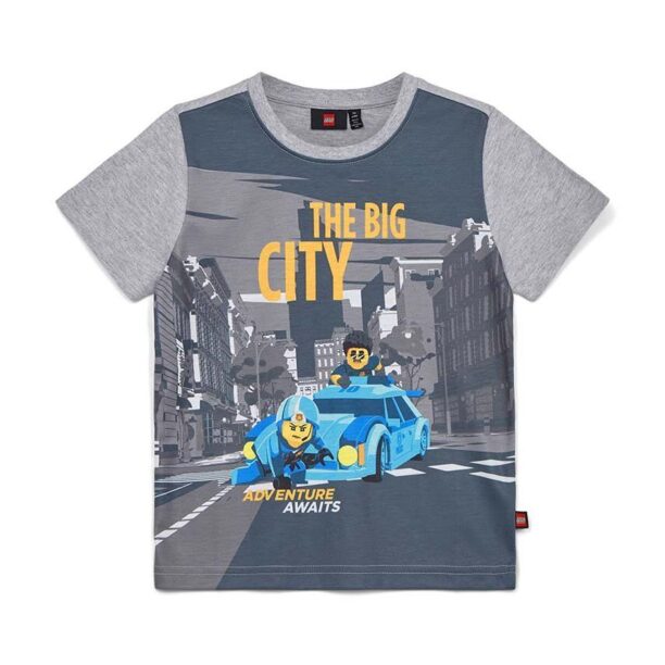 Lego tricou de bumbac pentru copii culoarea gri