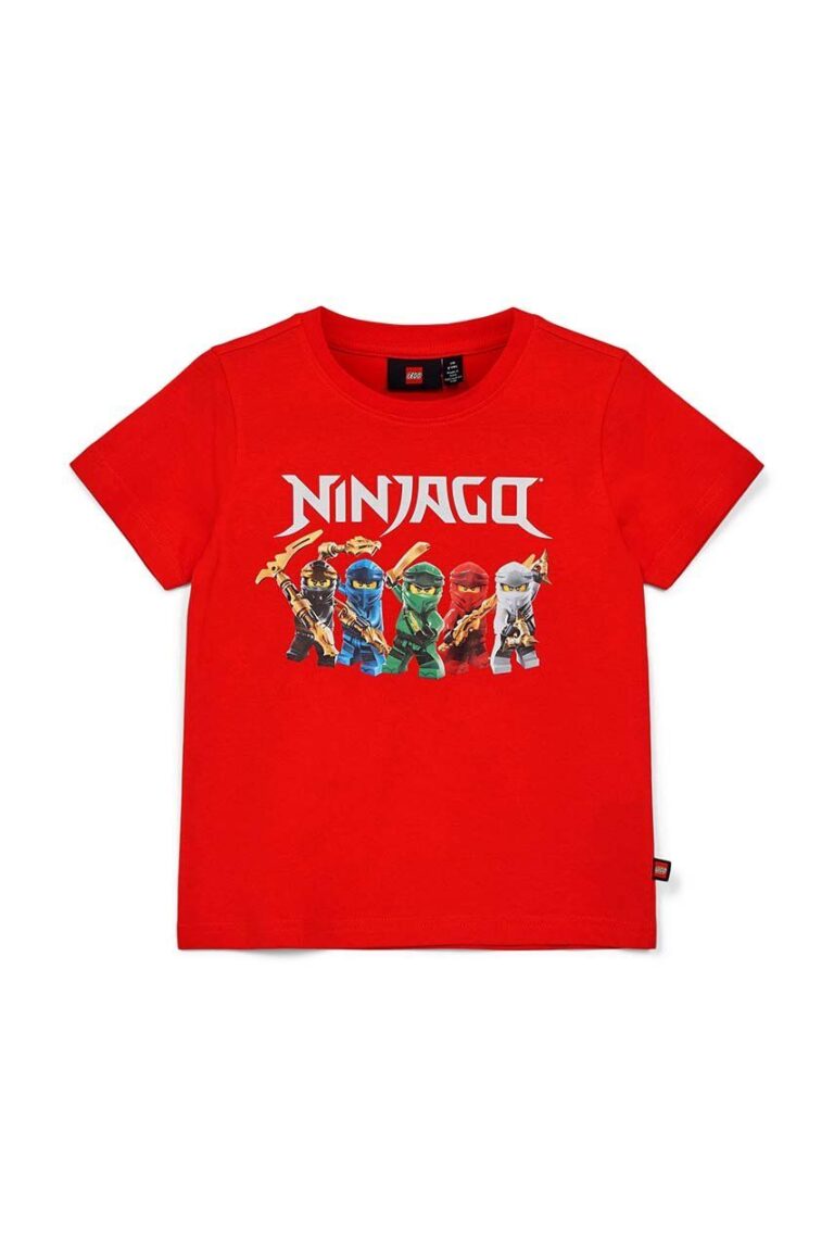 Lego tricou de bumbac pentru copii culoarea rosu