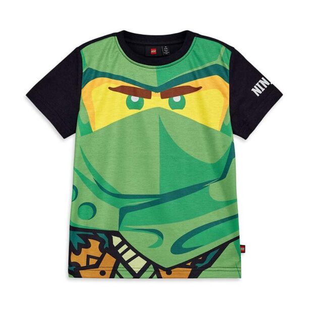 Lego tricou de bumbac pentru copii culoarea verde