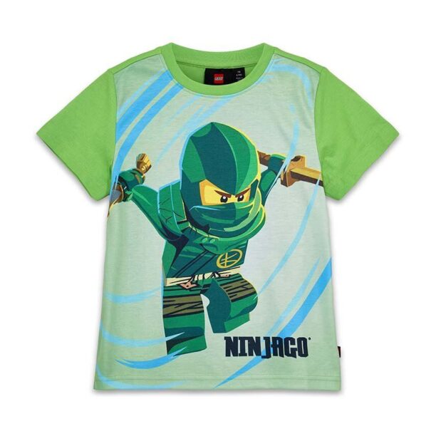 Lego tricou de bumbac pentru copii culoarea verde