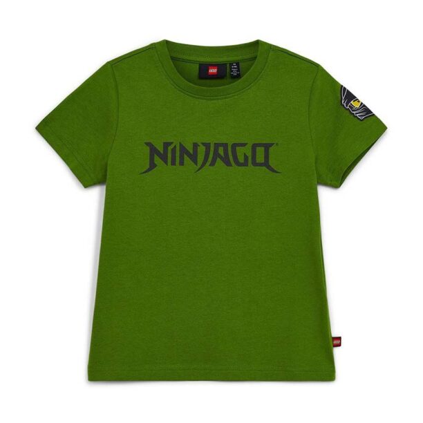 Lego tricou de bumbac pentru copii culoarea verde