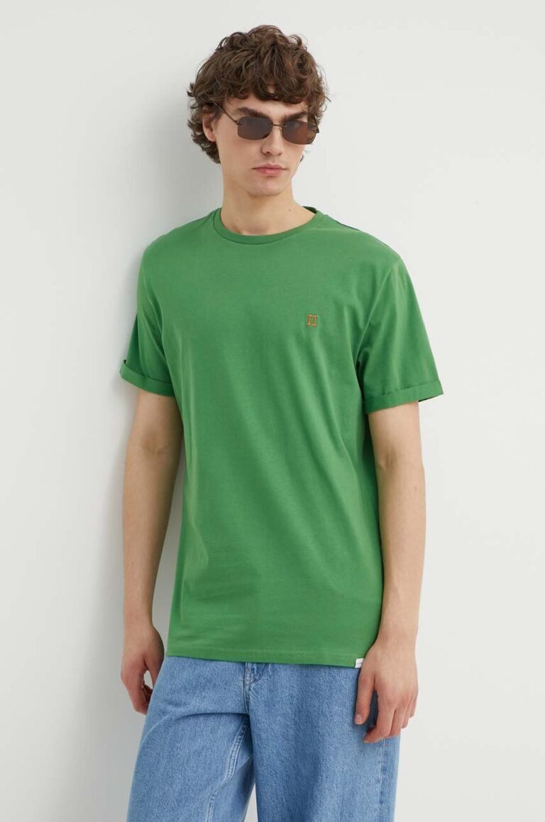 Les Deux tricou din bumbac culoarea verde