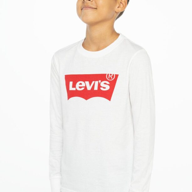 Levi's Longsleeve copii culoarea alb