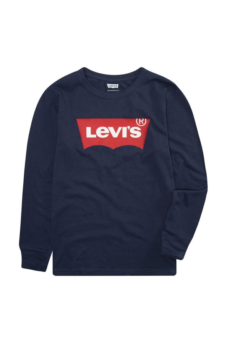 Levi's Longsleeve copii culoarea albastru marin