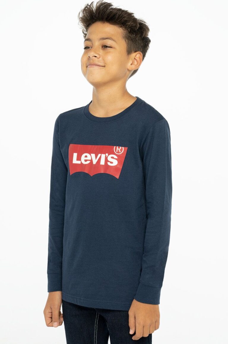 Levi's Longsleeve copii culoarea albastru marin