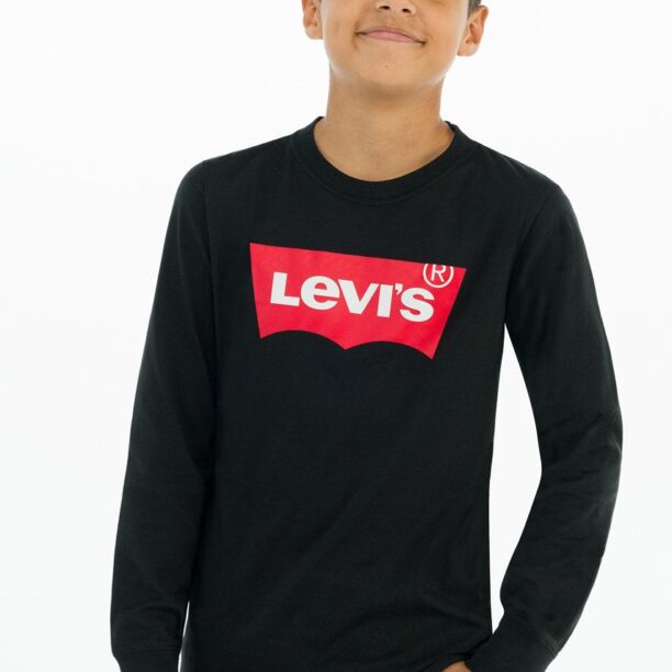 Levi's Longsleeve copii culoarea negru