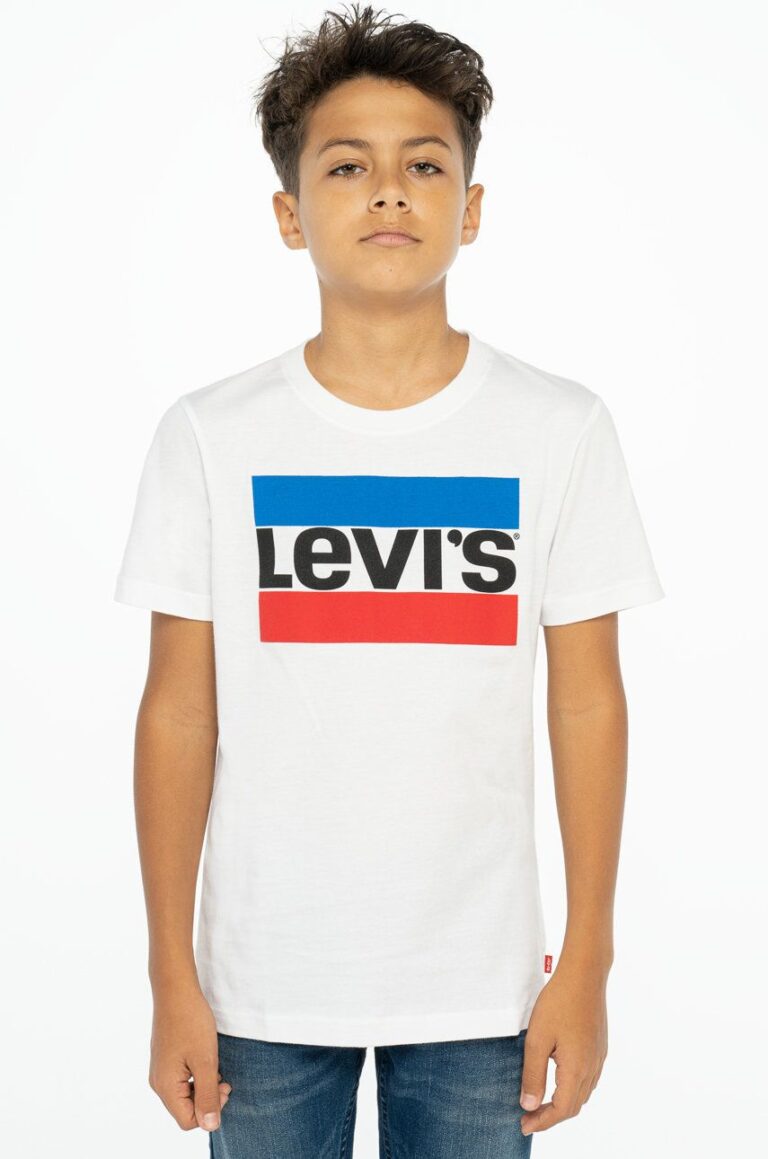 Levi's Tricou copii culoarea alb