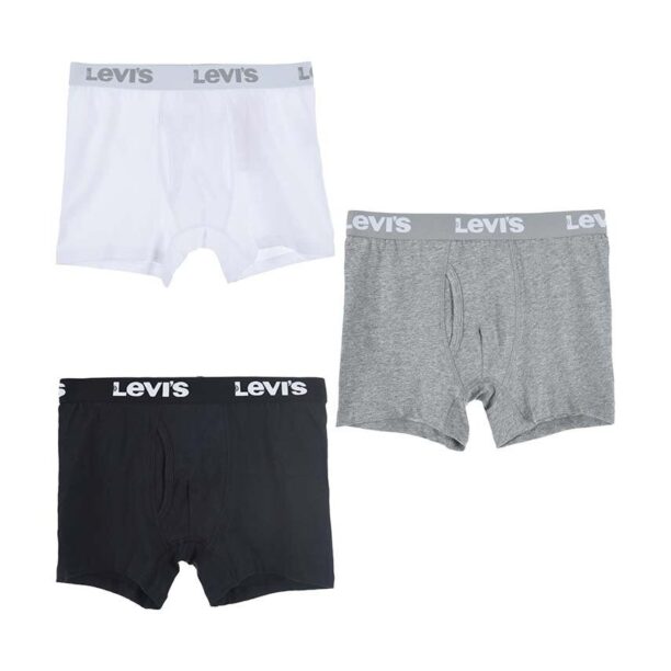 Levi's boxeri copii 3-pack culoarea alb