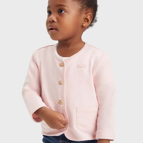 Levi's cardigan bebe culoarea roz