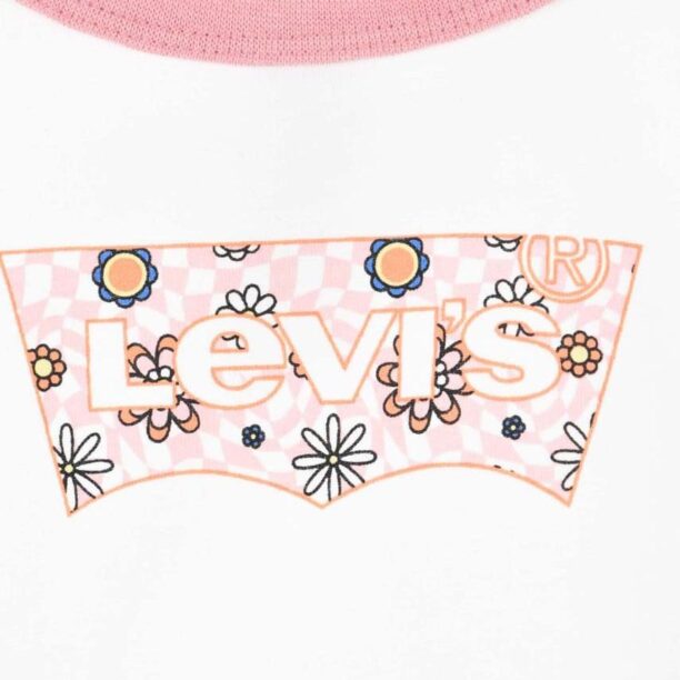 Levi's compleu bebe culoarea alb preţ