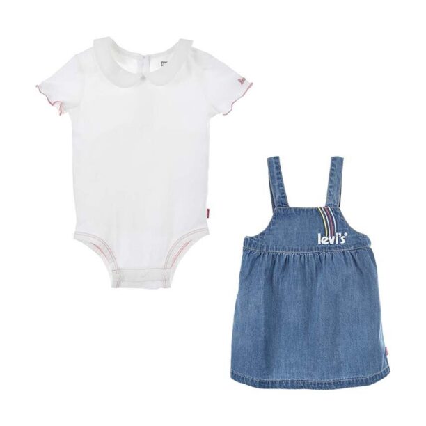 Levi's compleu bebe culoarea alb