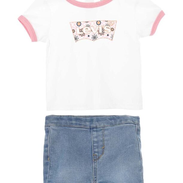 Levi's compleu bebe culoarea alb