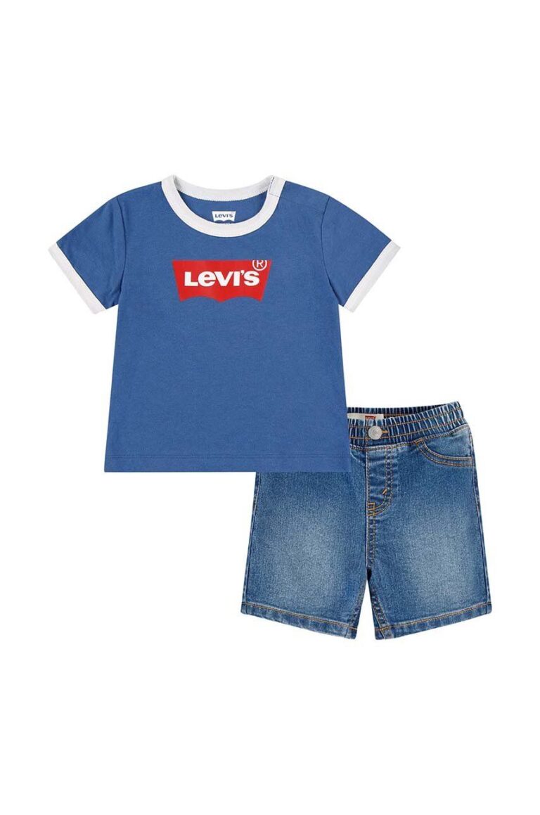 Levi's compleu bebe culoarea albastru marin