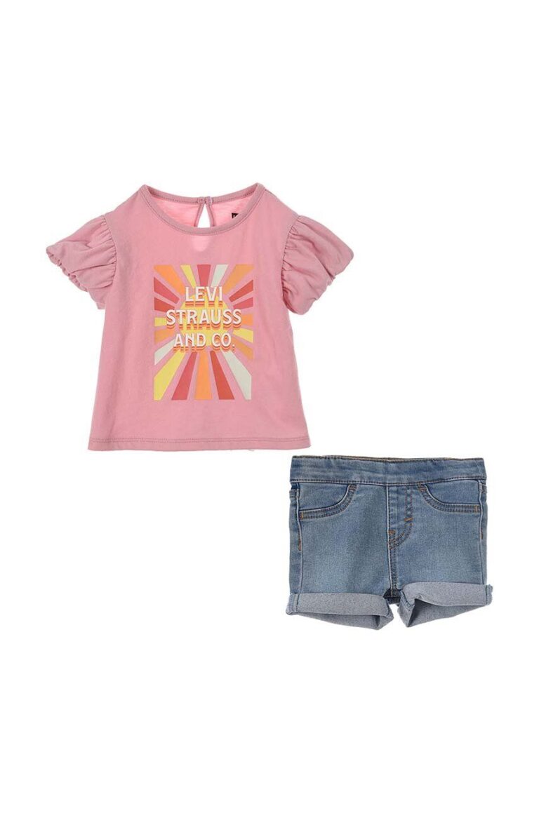 Levi's compleu bebe culoarea roz