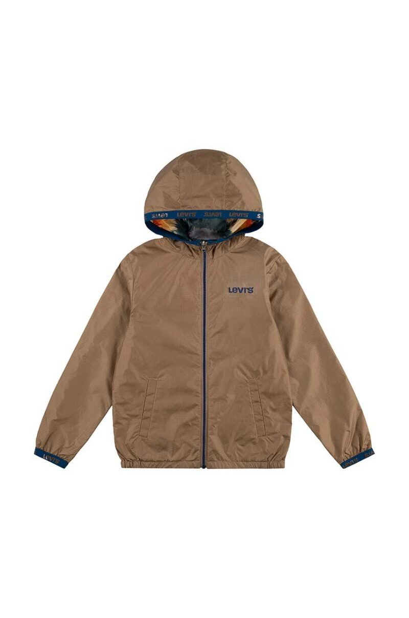 Levi's geaca copii LVB REVERSIBLE BOY'S WIND JKT culoarea maro