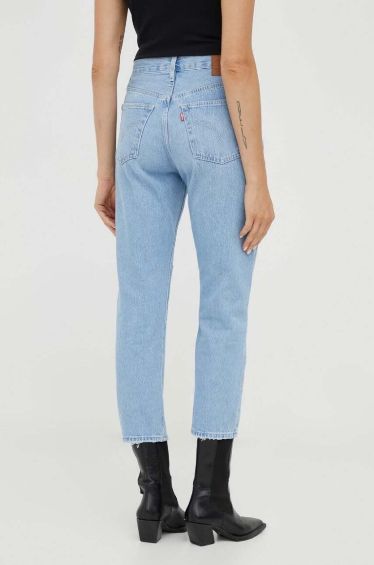 Levi's jeansi 501 CROP femei high waist preţ