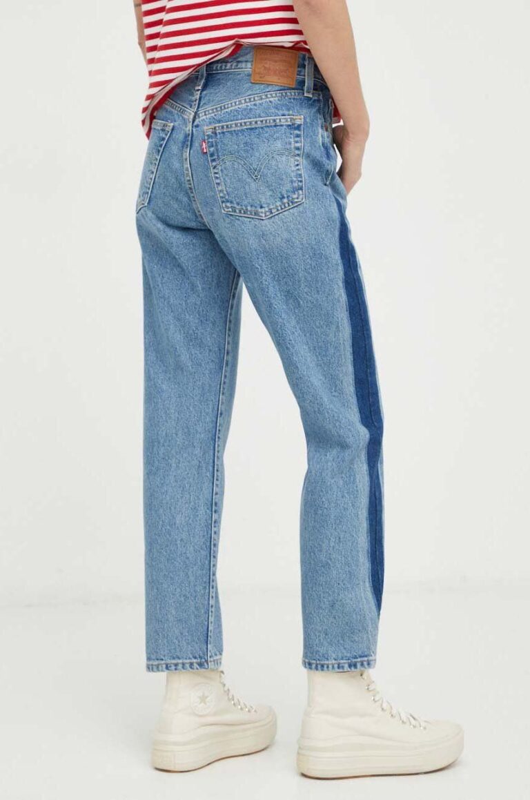 Levi's jeansi 501 CROP femei high waist preţ